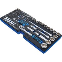 BGS Schaumeinlage für Art. 3312: Steckschlüsselsatz | 12,5 mm (1/2") + 6,3 mm (1/4") | 77-tlg.