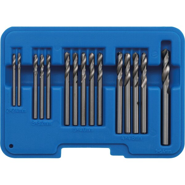 BGS Blindnietbohrer-Satz | HSS | 2,4 - 6,4 mm | 15-tlg.