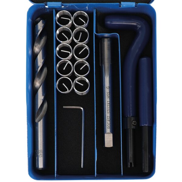 BGS Gewinde-Reparatursatz | M12 x 1,0 | 14-tlg.