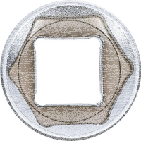 BGS Steckschlüssel-Einsatz Sechskant | Antrieb Innenvierkant 12,5 mm (1/2") | SW 21 mm