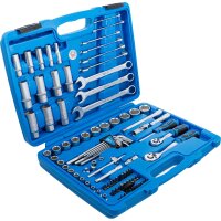 BGS Steckschlüssel-Satz Sechskant | Antrieb 6,3 mm (1/4") / 10 mm (3/8") | 92-tlg.