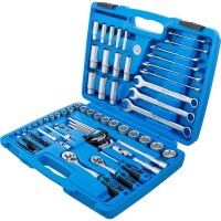 BGS Steckschlüssel-Satz Sechskant | Antrieb 6,3 mm (1/4") / 10 mm (3/8") | 92-tlg.