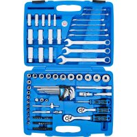 BGS Steckschlüssel-Satz Sechskant | Antrieb 6,3 mm (1/4") / 10 mm (3/8") | 92-tlg.
