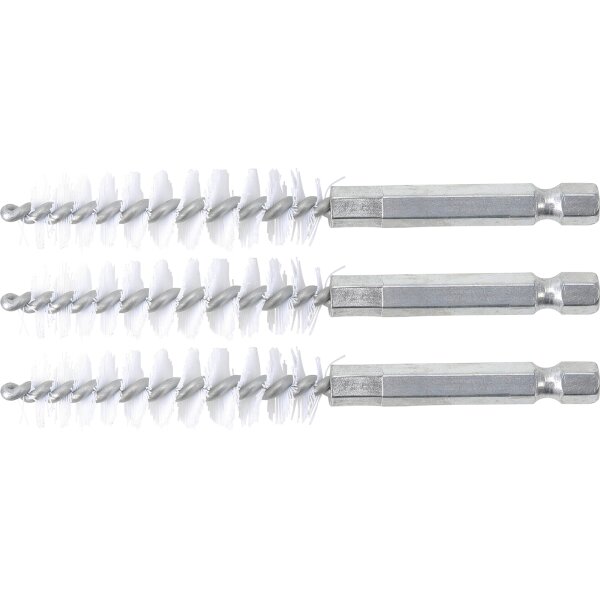 BGS Nylonbürste | 13 mm | Antrieb Außensechskant 6,3 mm (1/4") | 3-tlg.