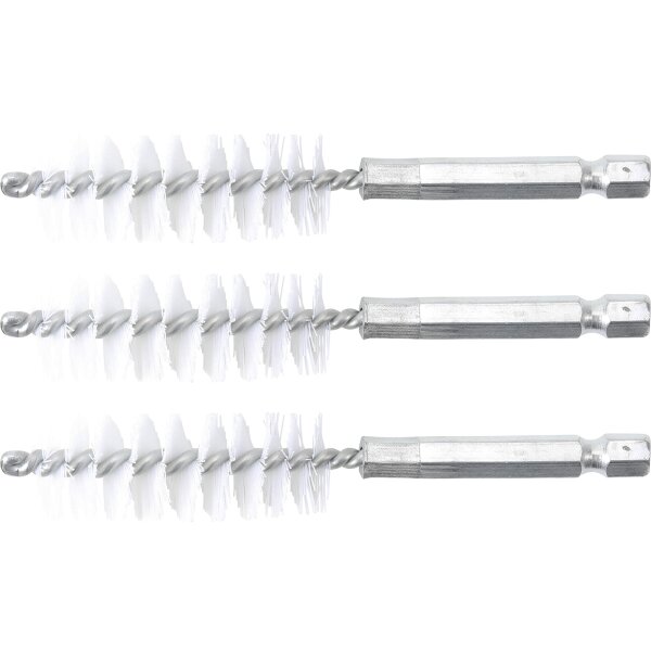 BGS Nylonbürste | 17 mm | Antrieb Außensechskant 6,3 mm (1/4") | 3-tlg.