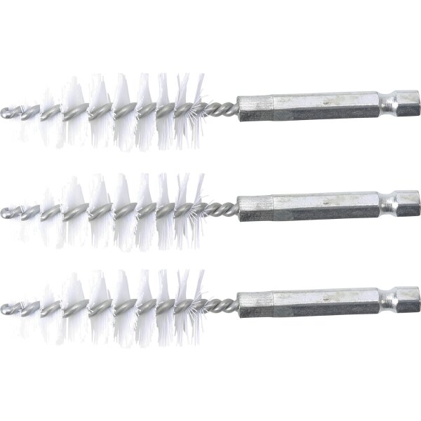 BGS Nylonbürste | 19 mm | Antrieb Außensechskant 6,3 mm (1/4") | 3-tlg.