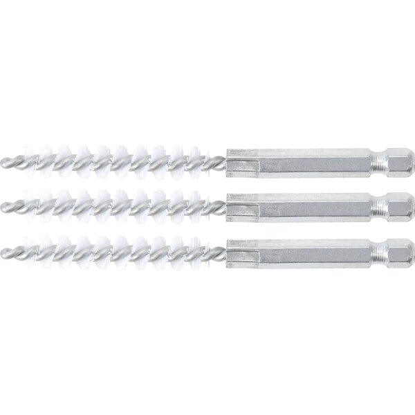 BGS Nylonbürste | 9 mm | Antrieb Außensechskant 6,3 mm (1/4") | 3-tlg.