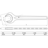 BGS Einmaulschlüssel | DIN 894 | SW 50 mm