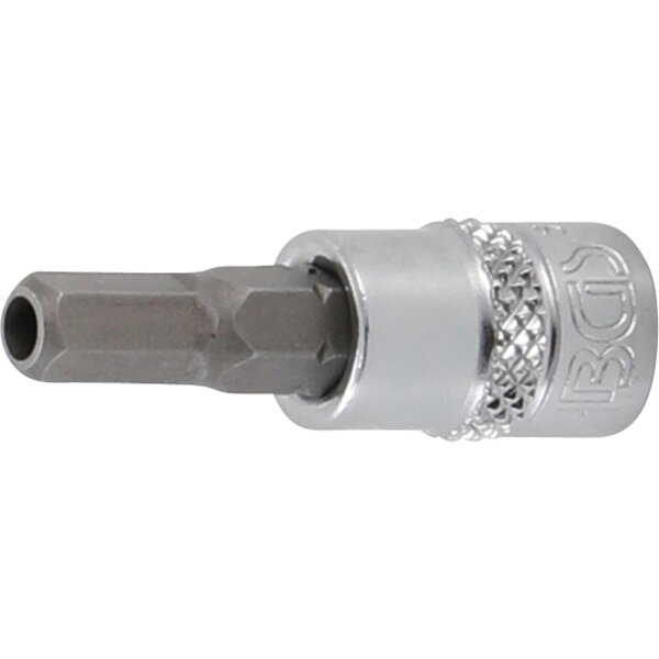 BGS Bit-Einsatz | Antrieb Innenvierkant 6,3 mm (1/4") | Innensechskant mit Bohrung 5 mm