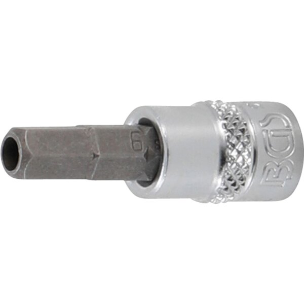 BGS Bit-Einsatz | Antrieb Innenvierkant 6,3 mm (1/4") | Innensechskant mit Bohrung 6 mm