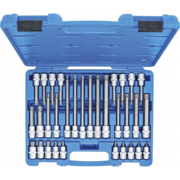 BGS Bit-Einsatz-Satz | Antrieb Innenvierkant 12,5 mm (1/2") | TP-Profil (für Torx Plus) TP20 - TP70 | 32-tlg.