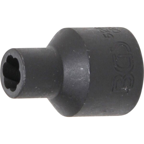 BGS Spiral-Profil-Steckschlüssel-Einsatz / Schraubenausdreher | Antrieb Innenvierkant 12,5 mm (1/2") | SW 8 mm