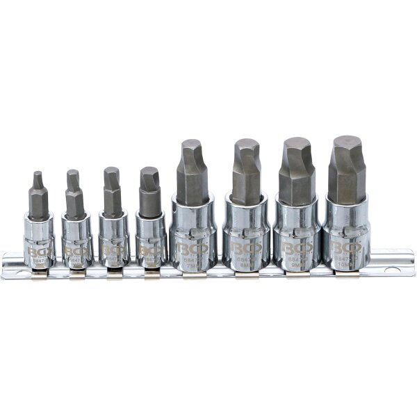 BGS Schraubenausdreher-Satz | Antrieb 6,3 mm (1/4") / 10 mm (3/8") | für defekten Innensechskant 3 - 10 mm | 8-tlg.