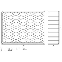 BGS Gummiauflage | für Hebebühnen | 160 x 120 x...