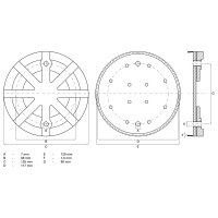 BGS Gummiteller | für Hebebühnen | Ø 125 mm