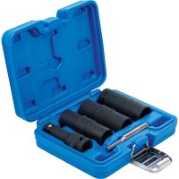 BGS Kraft-Spezial-Steckschlüssel-Wendeeinssatz-Satz | Sechskant & Schraubendreher 17 - 19 - 21 mm | 12,5 mm (1/2") | 3-tlg.