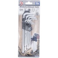 BGS DIY Winkelschlüssel-Satz | lang | T-Profil (für Torx) T10 - T50 | 9-tlg.