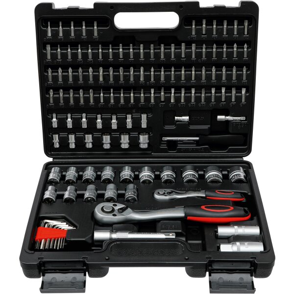 BGS Steckschlüssel-Satz Wellenprofil | Antrieb 6,3 mm (1/4") / 12,5 mm (1/2") | 115-tlg.