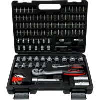 BGS Steckschlüssel-Satz Wellenprofil | Antrieb 6,3 mm (1/4") / 12,5 mm (1/2") | 115-tlg.