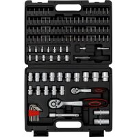 BGS Steckschlüssel-Satz Wellenprofil | Antrieb 6,3 mm (1/4") / 12,5 mm (1/2") | 115-tlg.