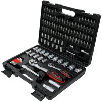 BGS Steckschlüssel-Satz Wellenprofil | Antrieb 6,3 mm (1/4") / 12,5 mm (1/2") | 115-tlg.