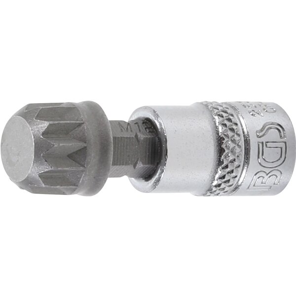 BGS Bit-Einsatz | Antrieb Innenvierkant 6,3 mm (1/4") | Innenvielzahn (für XZN) M12