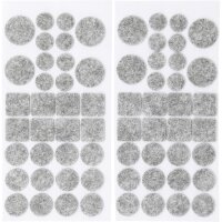 BGS Filzgleiter-Satz | grau-meliert | 64-tlg.