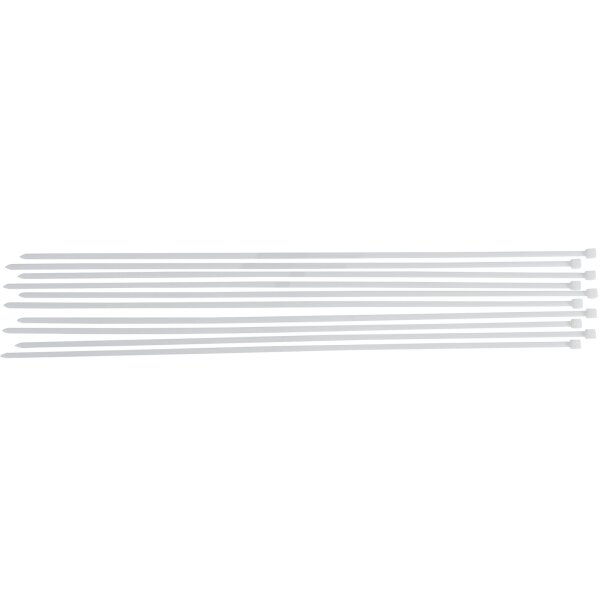 BGS Kabelbinder-Sortiment | weiß | 8,0 x 800 mm | 10-tlg.