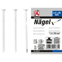 BGS Nägel-Sortiment | 200 g | 1,4 x 25 mm