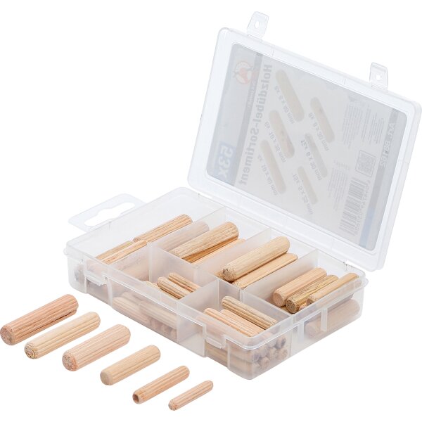 BGS Holzdübel-Sortiment | Ø 5 - 10 mm | 53-tlg.