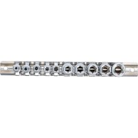 BGS Steckschlüssel-Einsatz-Satz E-Profil | Antrieb Innenvierkant 6,3 mm (1/4") / 10 mm (3/4") | SW E4 - E16 | 10-tlg.
