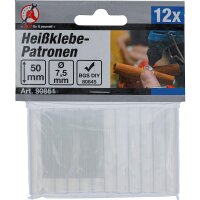 BGS Heißklebe-Patronen | transparent | Ø 7,5 mm, 50 mm | 12-tlg.