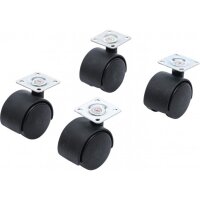BGS DIY Doppel-Lenkrollen-Satz | Ø 40 mm | 4-tlg.