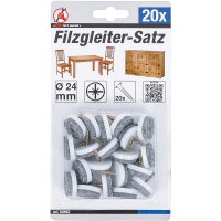 BGS DIY Filzgleiter-Satz | mit Schrauben | Ø 24 mm...