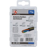 BGS DIY Kabelschellen-Sortiment | 71-tlg.