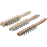 BGS DIY Drahtbürsten-Satz | Holzstiel | 2-, 3-,...