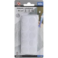 BGS Klettpunkte | selbstklebend | weiß | 40-tlg.