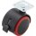 BGS DIY Lenk-Doppelrolle mit Bremse | rot/schwarz | 50 mm