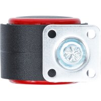 BGS Lenk-Doppelrolle | rot/schwarz | 50 mm