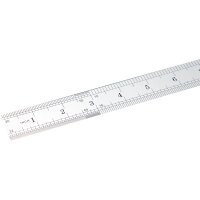 BGS DIY Stahl-Maßstab | biegsam | Edelstahl | rostfrei | 1 m