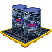 BGS DIY Öl-Auffangwanne mit Gitterrost für 4 x 200 Fässer