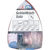 BGS Schleifblatt-Satz für Multischleifer | 145x100 mm | K 40 - 400 | 25-tlg.