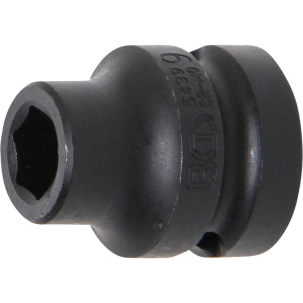 BGS Kraft-Steckschlüssel-Einsatz Sechskant | Antrieb Innenvierkant 12,5 (1/2") | SW 9 mm