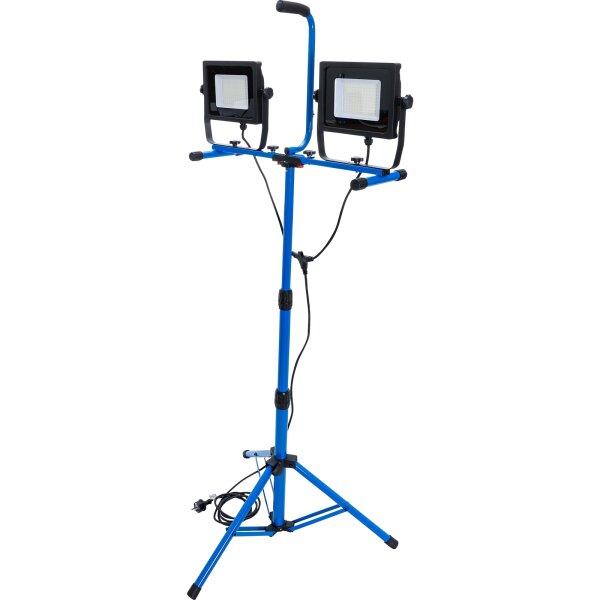 BGS Duo-SMD-LED-Arbeits-Strahler | mit Stativ | 2 x 70 W