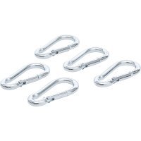 BGS DIY Karabinerhaken-Sortiment | 80 x 8 mm | 5-tlg.