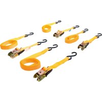 BGS DIY Knarren-Spannband-Satz | mit schweren Haken | 5 m...