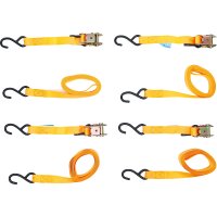 BGS DIY Knarren-Spannband-Satz | mit schweren Haken | 5 m x 25 mm | 4-tlg.