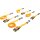BGS DIY Knarren-Spannband-Satz | mit schweren Haken | 5 m x 25 mm | 4-tlg.