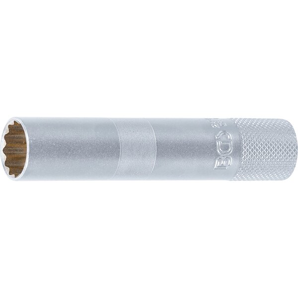 BGS Zündkerzen-Einsatz mit Magnet, Zwölfkant, lang | Antrieb Innenvierkant 10 mm (3/8") | SW 14 mm