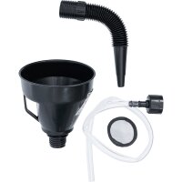 BGS Öl-Einfülltrichter-Satz | mit flexiblem Rohr und Schlauch | Ø 135 mm | 3-tlg.